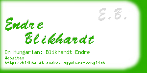 endre blikhardt business card